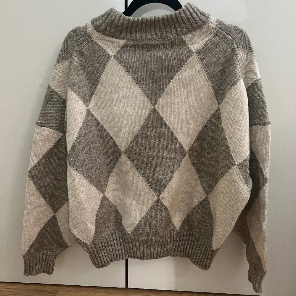 Pringle of Scotland x H&M Sweater Beige Diamond Pattern